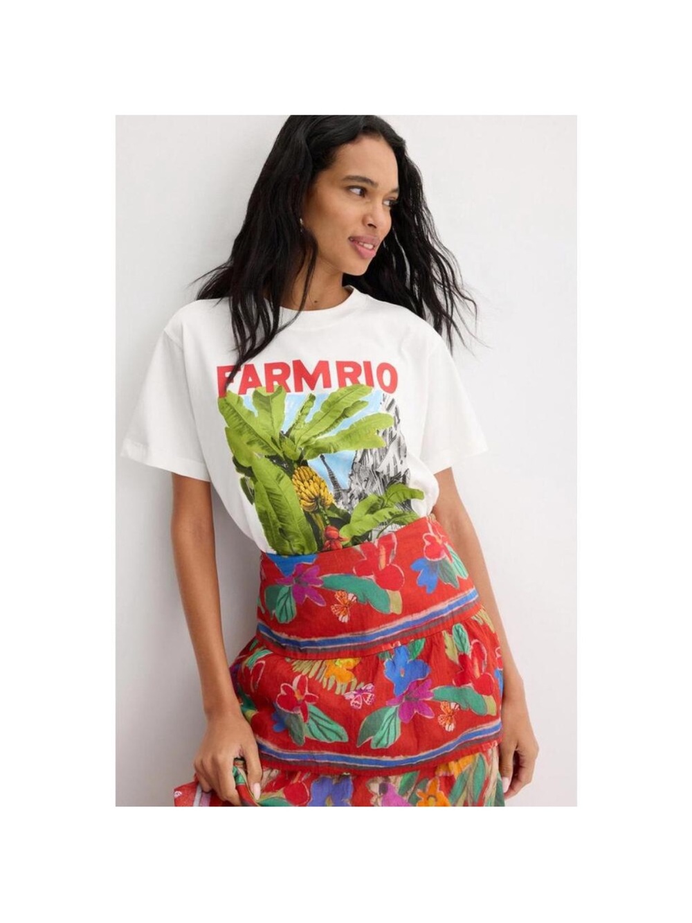 FARM Rio off-white from Brazil to the world relaxed tee